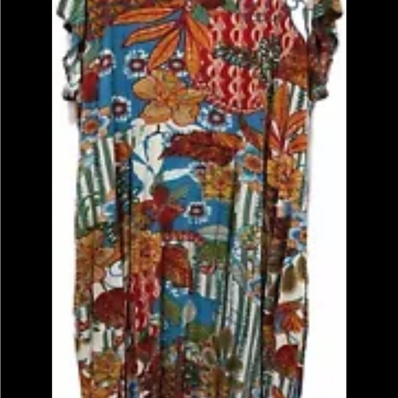 ORIENTIQUE Floral Lagenlook Dress 2X Plus Size B54 - Picture 2 of 4